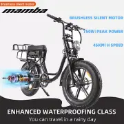 MAMBA SAHARA Electric Fat Tyre Bike 45km/H 750W Step-Through eBike Ebicycle AU