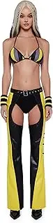 Dolls Kill Christina Inspired Costume - Yellow Dirty PopStar Chaps by Trickz N' Treatz
