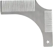 MERRYHAPY Beard Liner Tool Durable Stainless Steel Beard Shaping Template Comb for Men Line Up Tool for and Grooming