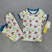 Disney Little Mermaid Sebastian & Flounder 2 PC Long Sleeve Pajama Set Boy sz 5