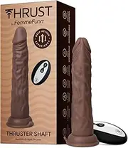 FemmeFunn Thruster Shaft Remote Controlled Vibrating Dildo - Brown