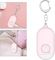130dB Seniors SOS Anti Rape Alarm Keychain Panic Emergency Alarm & LED Flashlight. USB Rechargeable or Women, Men, Kids, Elderly, and Joggers, Pink