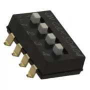 SDA04H1SBD Dip Switch SPST 4 Position Surface Mount Slide (Standard) Actuator 25