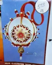 Walco SATIN SUPREME Vintage Sequin Bead Christmas Ornament Craft Kit NOS