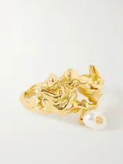 [Pacharee] Pacharee - Kinari Gold-plated Pearl Ring - 53 53 Gold