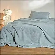 Velvet Flat Sheet Twin Full Queen King Ultra Soft Top Sheet Luxury Cozy Warm Velvet Bed Sheet for Fall and Winter(Blue,245x250cm)