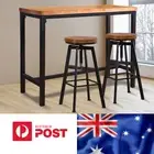 Table Chairs Levede Seats Bar Wood Steel Home Furniture Pub Cafe Dining Area