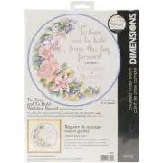 Dimensions To Have & To Hold Wedding Record Counted Cross Stitch Kit-12" Round 1