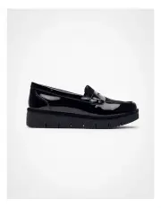 [Taking Shape] Patent Wedge Loafer Black