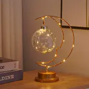 LED Moon Desk Table Lamp Home Shop Night Light Battery Party Decor Ball Lighting