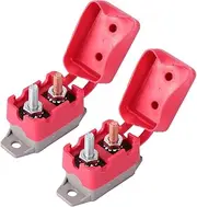 LALADEFIEE 2pcs Automatic Reset for Open Circuit Auto Reset Circuit Breaker Automatic Reset Fuse Bolt Anl Fuse Truck Circuit Breaker Electric Cars Circuit Breaker Car Fuse Red Plastic