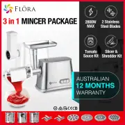 Flora Max 2800W Electric Meat Mincer Sausage Maker Slicer Shredder Tomato Sauce.