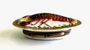 Authentic French Limoges Porcelain Trinket Box Lobster on a Platter NEW
