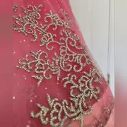 NEW Indian pakistani sari stitched net saree with stone work