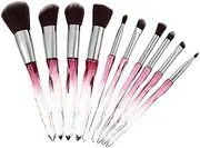 Healeved 1Set Makeup Brush Transparent Handle Blush Eyeshadow Brushes for Womens Beauty Kit Easy Application Clean Up for Travel Daily Use