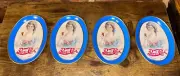 VINTAGE - 6" VICTORIAN LADY - METAL PEPSI COLA - REFRESHES MINI OVAL PLATE Lot