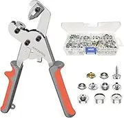 RAYDOTOL Snap Fastener Tool Kit - Heavy Duty Snap Fastener Pliers with 40 Sets Snaps Fastener for Boat Cover, Canvas, Sewing, Tarps, Leather - Alloy Steel - Button Head - White