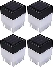 DOITOOL 4 Pcs Landscape Lamp Pillar Lights Post Lights Garden Light Outdoor Led Solar Lights Solar Fence Light Solar Fence Lamp Outdoor Solar Light Garden Lamp Street Light The Fence