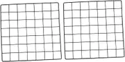 ORFOFE 2pcs Grid Decorations Rack Shelf Photo Racks Wall Hanging Photo Wall Panel Wall Mount Photo Wall Photo Holder Wall Mounted Photo Photo Display Picture Holder Black Iron