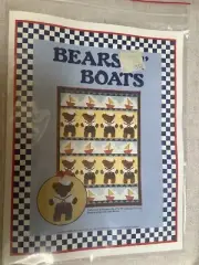 Bears 'n Boats Quilt and Hoop Hanging Applique Pattern Judy Martin