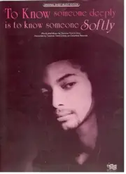 TRENT D'ARBY "TO KNOW SOMEONE DEEPLY IS TO KNOW SOMEONE SOFTLY" SHEET MUSIC-NEW
