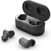 Belkin SoundForm True Wireless Earbud Headphones (Bluetooth Earphones for iPhone, Samsung, Google, Touch Control, Portable Charging Case, 24 Hours Playtime, Noise Isolation, Sweatproof) - Black