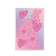 Lovely Cartoon Pink Bunny Decorative Cards Metope Decoration Blessing Postcard Multi Function Notedbook Photo Props Wall Sticker