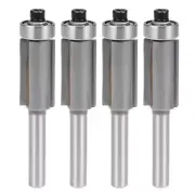 Router Bit 1/4 Shank 1/2 Cut Dia 25mm Depth Flush Trim Bit Bearing Carbide 4pcs