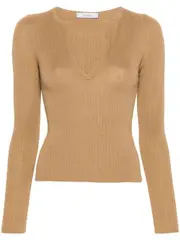 [Max Mara] Urlo ribbed sweater M Neutrals