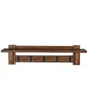 Alaterre Durango 60in Industrial Wood Coat Hook Entryway Shelf