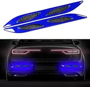 2 PCS Car Strong Reflective Stripe Stickers,Car Trunk Reflective Stickers,Night Visibility Reflective Decal,Reflective Safety Warning Stripe Stickers for Car,Truck,Motorcycle(Blue)