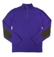 $185 Polo Ralph Lauren Men's French Terry Mockneck Pullover, Purple, M.