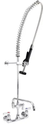 8" O.C. Optiflow Splash Mount Pre-Rinse Assembly W/ 8" Add-A-Faucet