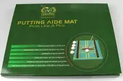 GOLF PRACTICE TRAINING PUTTING AID GREEN MAT MORE STRAIGHT PUTTS INDOOR NIB