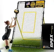 Apex Sports Adjustable Volleyball Rebounder Net 7x4 ft – Bounce Back Training Equipment with Angle Customization for Practicing Volleying, Bumping, Spiking – Durable & Portable with Travel Bag