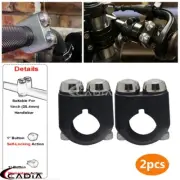 2x Universal 7/8" Handlebar Control Switch Turn Signal Momentary / Self-Locking