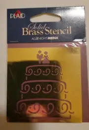 Plaid All Night Media Solid Brass Stencil 5706S Wedding Cake New in Package