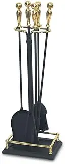 Pilgrim Home and Hearth 18017-1600 Series Fireplace Tool Set, 30" H, 19 Lb, Matte Black