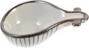 BEBEMOKO Ceramic Dipping Plate Food Grade Bowl for Appetizers and Snacks for Home and Restaurant Use Present for Parties and Celebrations Design