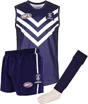 [Burley Sekem] Fremantle Dockers Junior Youths Kids AFL Auskick Playing Pack Jumper Guernsey Jersey Shorts Socks size 4