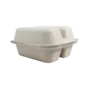 World Centric 2-Compartment Clamshell Taco Container, TO-SC-T2, Compostable