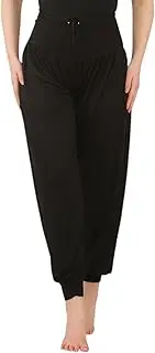 [STAR FASHION] Tie Harem Pants for Womens Tie Waist Drawstring Elasticated Hareem Trousers Ladies Ankle Cuffed Plain Harem Bottoms