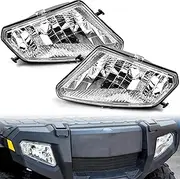 SAUTVS Headlight Housings for Polaris Sportsman 500 2005-2010, Front Left & Right Head Lamp Lens Head Light Covers Bezels for Polaris Sportsman 500 HO EFI TOURING 2005-2010 Accessories (2PCS)