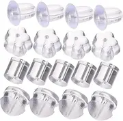 Baluue 800pcs Clear Earring Backs Soft Safety Back Pads for Heavy Earrings Studs Hooks Assorted Styles Including and for DIY Jewelry Making