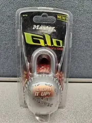 Master Lock G.l.o Hi-Viz Dial Combination Padlock 2077D Light Up Dial Red