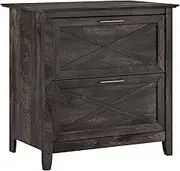 Bush Furniture Key West 2 Drawer Lateral File Cabinet, Dark Gray Hickory