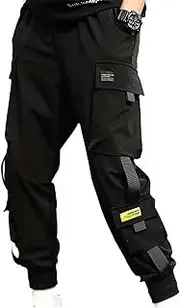 [Aoleaky] Men's Thin Sport Jogging Trousers Cargo Pants Joggers Tactical Overalls for Spring/Summer Wear