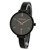 在飛比找蝦皮商城優惠-【MANGO】時尚跳色時標菱格紋手錶 34mm 黑色 MA6