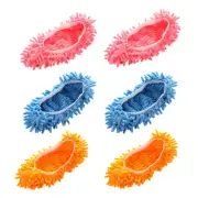 6 Pcs Floor Cleaning Slippers Floor Mopping Shoes Sweeping Slippers