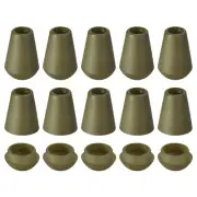 20Pcs Plastic Cord Lock Bell End Stopper Cord End Lock Rope Fastener, Dark Green